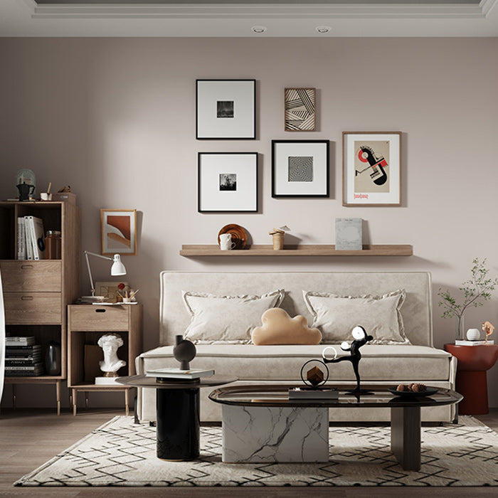 枕が含まれていましたソファー布団腕なし折りたたみ折りたたみクッションバックソファベッド