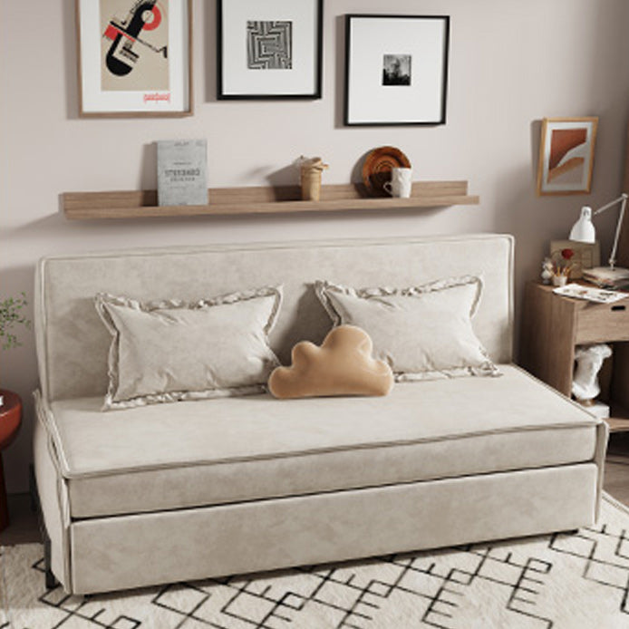 枕が含まれていましたソファー布団腕なし折りたたみ折りたたみクッションバックソファベッド