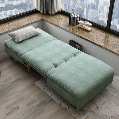 Green Armless Sofa Futon Foldable Pillow Included Futon Sofa Bed