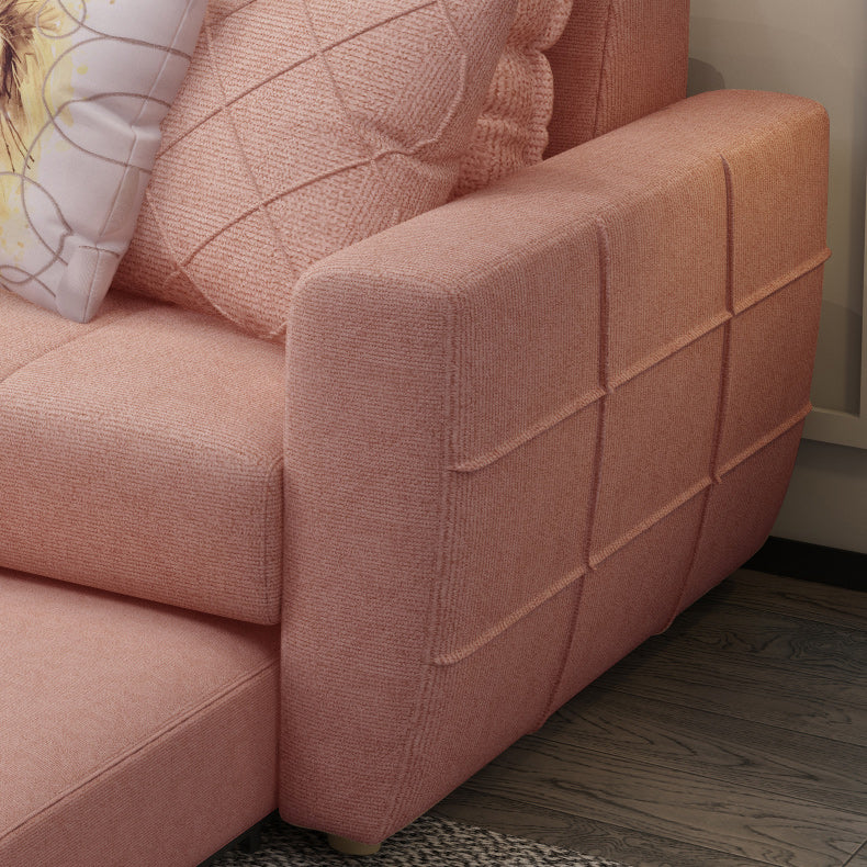 Square Arm Sofa Futon Foldable Pillow Included Cushion Back Sleeper Sofa Clearhalo 'furn' 'furn_futons' 'Furniture' 'Futons & Daybeds' 'Futons' 'Living Room Furniture' 6447273