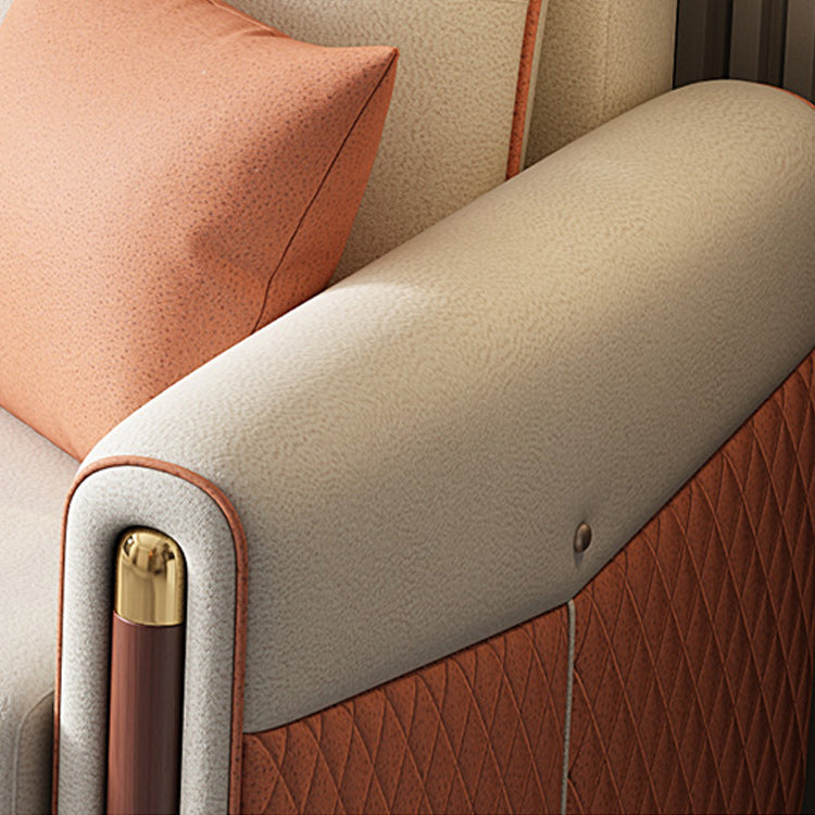 Modern Square Arm Sofa Futon Foldable Pillow Included Loveseat Clearhalo 'furn' 'furn_futons' 'Furniture' 'Futons & Daybeds' 'Futons' 'Living Room Furniture' 6447291