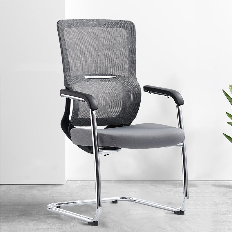 Sedia da ufficio moderna in rete Sedia da scrivania ergonomica con braccioli fissi senza angoscia
