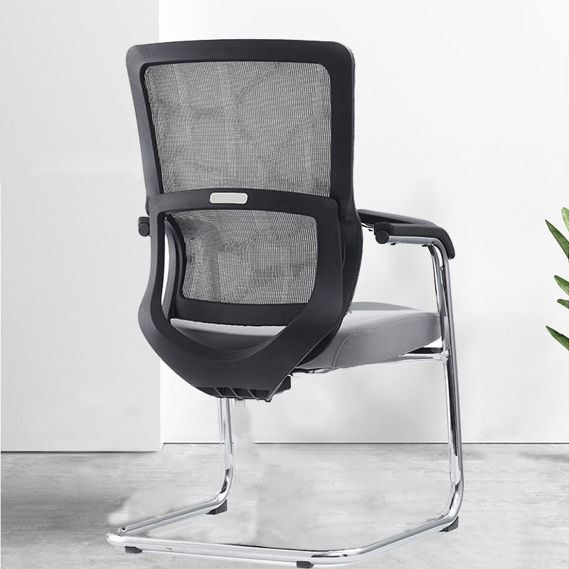 Sedia da ufficio moderna in rete Sedia da scrivania ergonomica con braccioli fissi senza angoscia