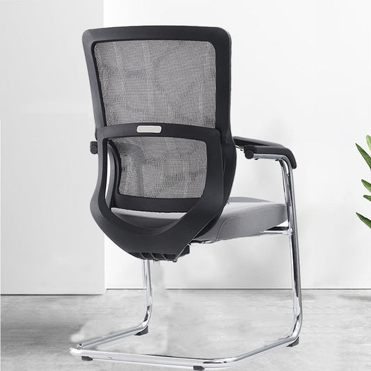 Sedia da ufficio a maglie moderna ergonomica nessuna sedia da scrivania a braccia fissa angosciante