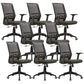 Modern Office Chair Adjustable Seat Height Black Desk Chair with Wheels 8 Piece Set Clearhalo 'furn' 'furn_office_chair' 'Furniture' 'Office Chairs' 'Office Furniture' 'office_chair' 6447408