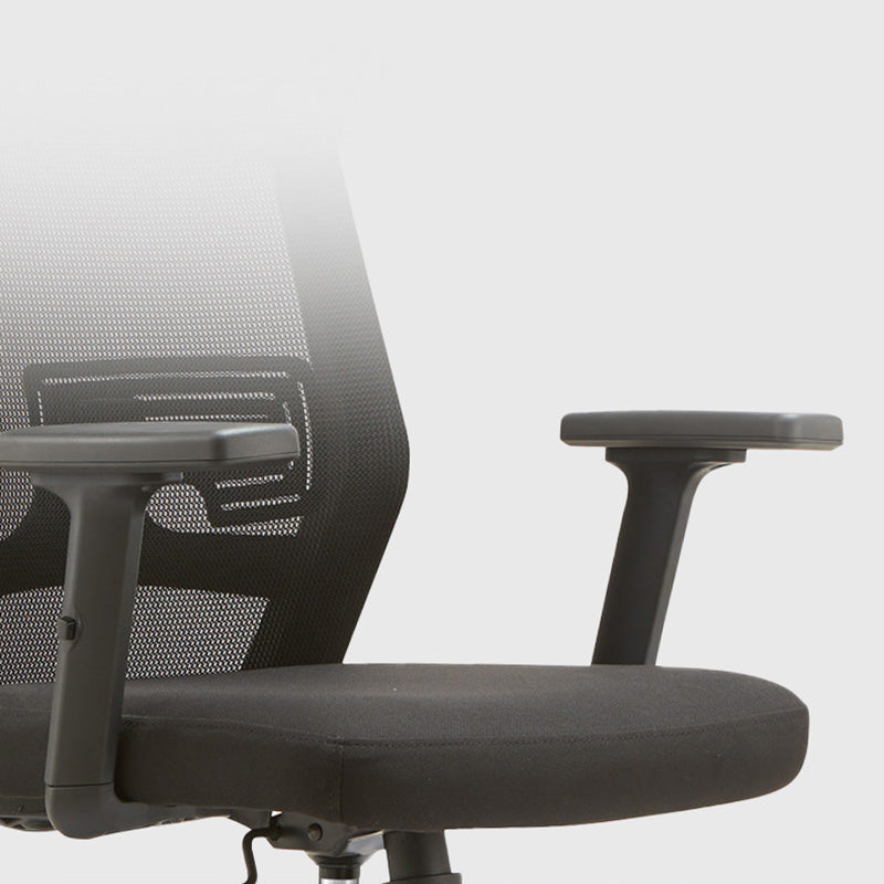 Modern Office Chair Adjustable Seat Height Black Desk Chair with Wheels Clearhalo 'furn' 'furn_office_chair' 'Furniture' 'Office Chairs' 'Office Furniture' 'office_chair' 6447413