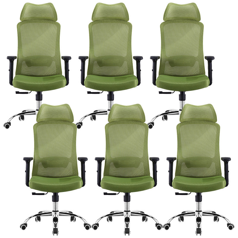 Chaise de bureau verte moderne, siège réglable en hauteur, avec roulettes