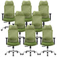 Chaise de bureau verte moderne, siège réglable en hauteur, avec roulettes