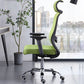 Chaise de bureau verte moderne, siège réglable en hauteur, avec roulettes