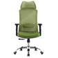 Chaise de bureau verte moderne, siège réglable en hauteur, avec roulettes