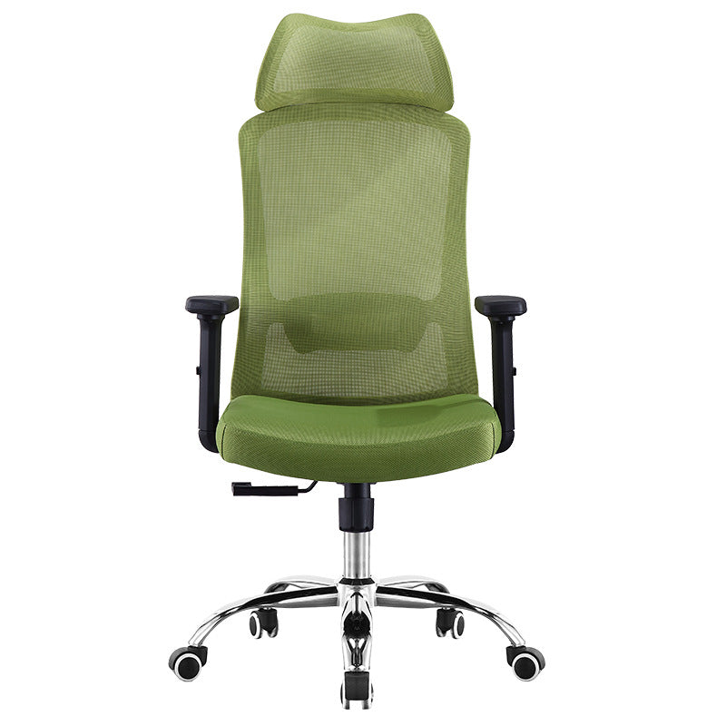 Chaise de bureau verte moderne, siège réglable en hauteur, avec roulettes