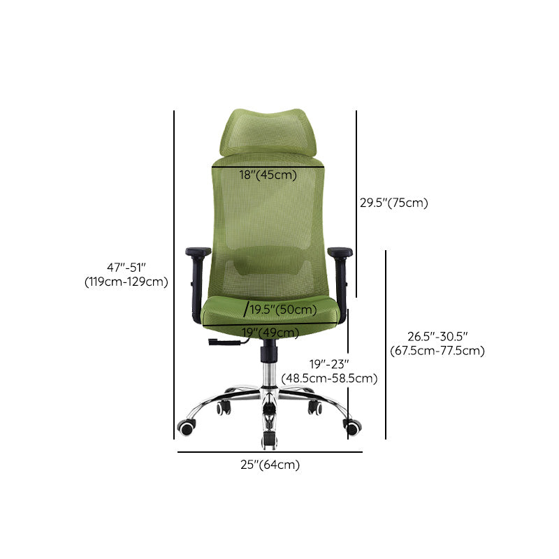 Chaise de bureau verte moderne, siège réglable en hauteur, avec roulettes