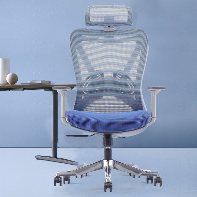 Modern Office Chair Mesh Adjustable Seat Height Desk Chair with Wheels 1 Piece Clearhalo 'furn' 'furn_office_chair' 'Furniture' 'Office Chairs' 'Office Furniture' 'office_chair' 6447429