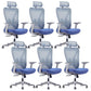 Modern Office Chair Mesh Adjustable Seat Height Desk Chair with Wheels 6 Piece Set Clearhalo 'furn' 'furn_office_chair' 'Furniture' 'Office Chairs' 'Office Furniture' 'office_chair' 6447434