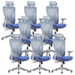 Modern Office Chair Mesh Adjustable Seat Height Desk Chair with Wheels 8 Piece Set Clearhalo 'furn' 'furn_office_chair' 'Furniture' 'Office Chairs' 'Office Furniture' 'office_chair' 6447436