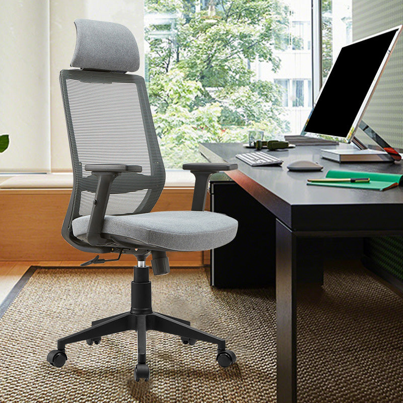 Modern Mesh Office Chair Adjustable Seat Height Desk Chair with Wheels Clearhalo 'furn' 'furn_office_chair' 'Furniture' 'Office Chairs' 'Office Furniture' 'office_chair' 6447442