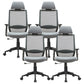 Modern Mesh Office Chair Adjustable Seat Height Desk Chair with Wheels 4 Piece Set Clearhalo 'furn' 'furn_office_chair' 'Furniture' 'Office Chairs' 'Office Furniture' 'office_chair' 6447444