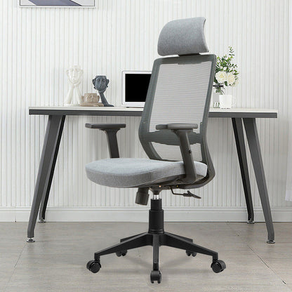 Modern Mesh Office Chair Adjustable Seat Height Desk Chair with Wheels 1 Piece Clearhalo 'furn' 'furn_office_chair' 'Furniture' 'Office Chairs' 'Office Furniture' 'office_chair' 6447445