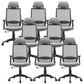 Modern Mesh Office Chair Adjustable Seat Height Desk Chair with Wheels 8 Piece Set Clearhalo 'furn' 'furn_office_chair' 'Furniture' 'Office Chairs' 'Office Furniture' 'office_chair' 6447448
