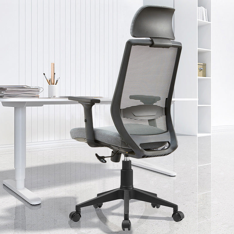 Modern Mesh Office Chair Adjustable Seat Height Desk Chair with Wheels Clearhalo 'furn' 'furn_office_chair' 'Furniture' 'Office Chairs' 'Office Furniture' 'office_chair' 6447449