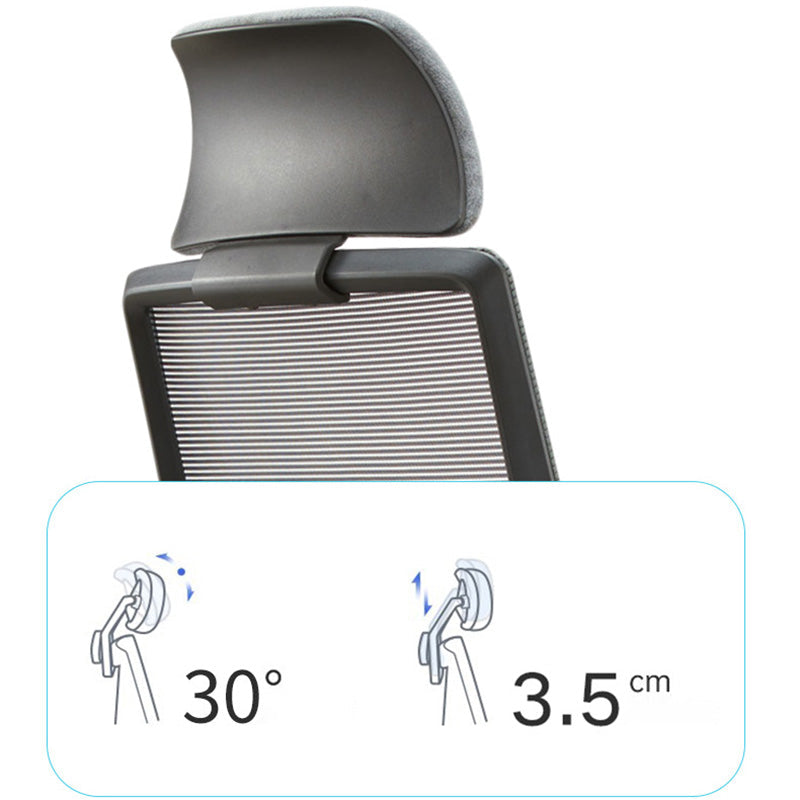 Modern Mesh Office Chair Adjustable Seat Height Desk Chair with Wheels Clearhalo 'furn' 'furn_office_chair' 'Furniture' 'Office Chairs' 'Office Furniture' 'office_chair' 6447453