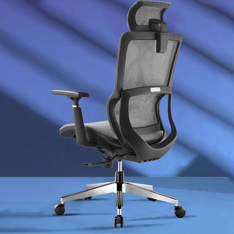Modern Black Office Chair Adjustable Seat Height Desk Chair with Wheels Clearhalo 'furn' 'furn_office_chair' 'Furniture' 'Office Chairs' 'Office Furniture' 'office_chair' 6447458