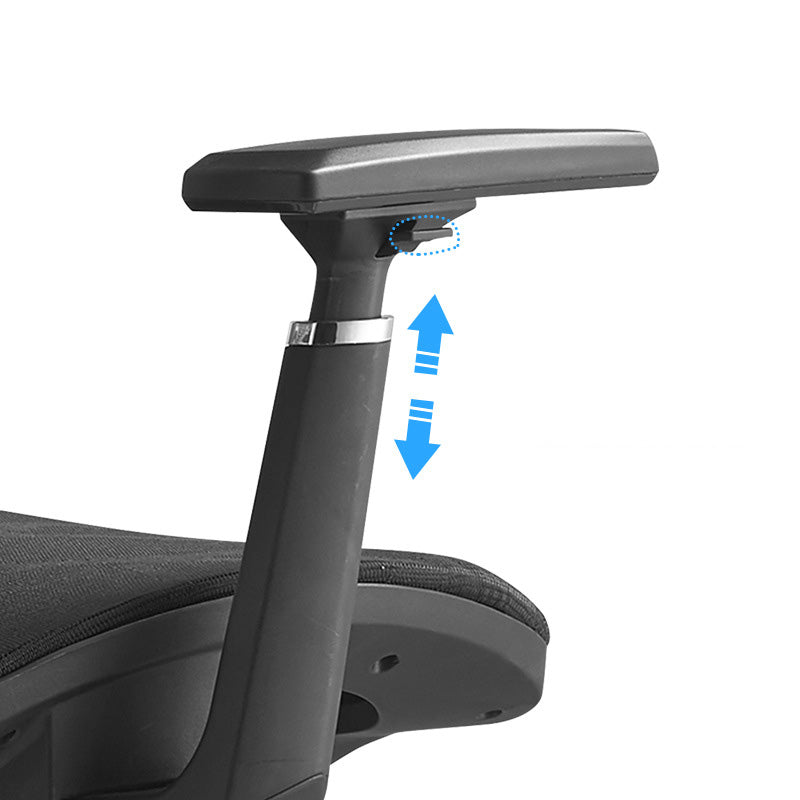 Modern Black Office Chair Adjustable Seat Height Desk Chair with Wheels Clearhalo 'furn' 'furn_office_chair' 'Furniture' 'Office Chairs' 'Office Furniture' 'office_chair' 6447466