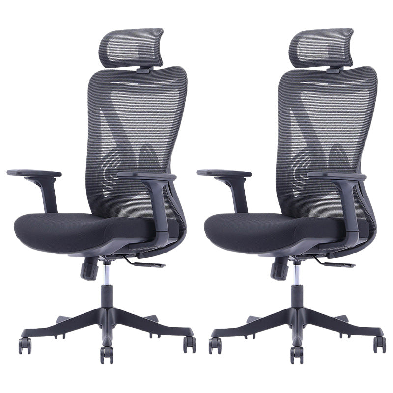 Modern Office Chair Adjustable Seat Height Desk Chair with Wheels 2 Piece Set Clearhalo 'furn' 'furn_office_chair' 'Furniture' 'Office Chairs' 'Office Furniture' 'office_chair' 6447470