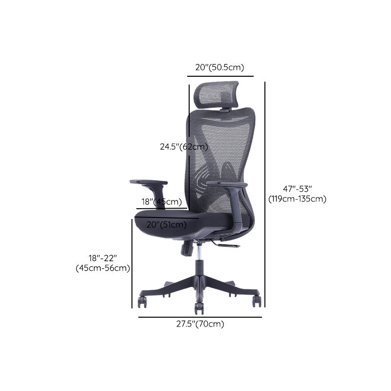 Modern Office Chair Adjustable Seat Height Desk Chair with Wheels Clearhalo 'furn' 'furn_office_chair' 'Furniture' 'Office Chairs' 'Office Furniture' 'office_chair' 6447481