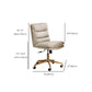Modern Desk Chair Leather Computer Chair Mid-Back Chair with Wheels/No Wheels Clearhalo 'furn' 'furn_office_chair' 'Furniture' 'Office Chairs' 'Office Furniture' 'office_chair' 6447556