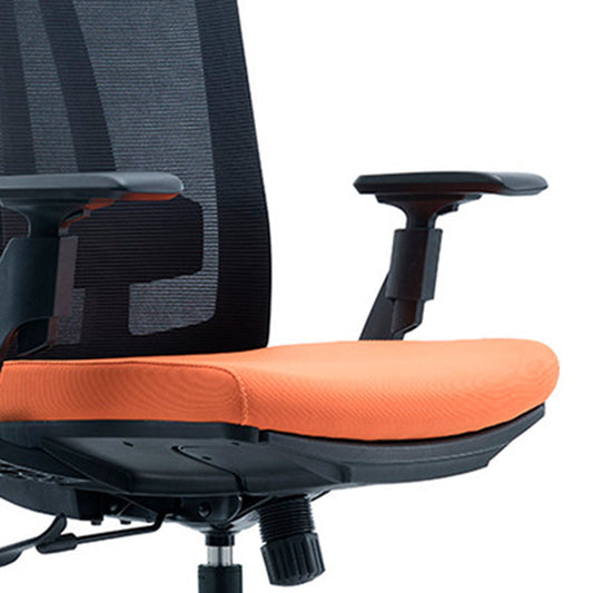 Modern Desk Chair Mesh Computer Chair in Black/Red/Orange High-Back Chair with Wheels Clearhalo 'furn' 'furn_office_chair' 'Furniture' 'Office Chairs' 'Office Furniture' 'office_chair' 6447586