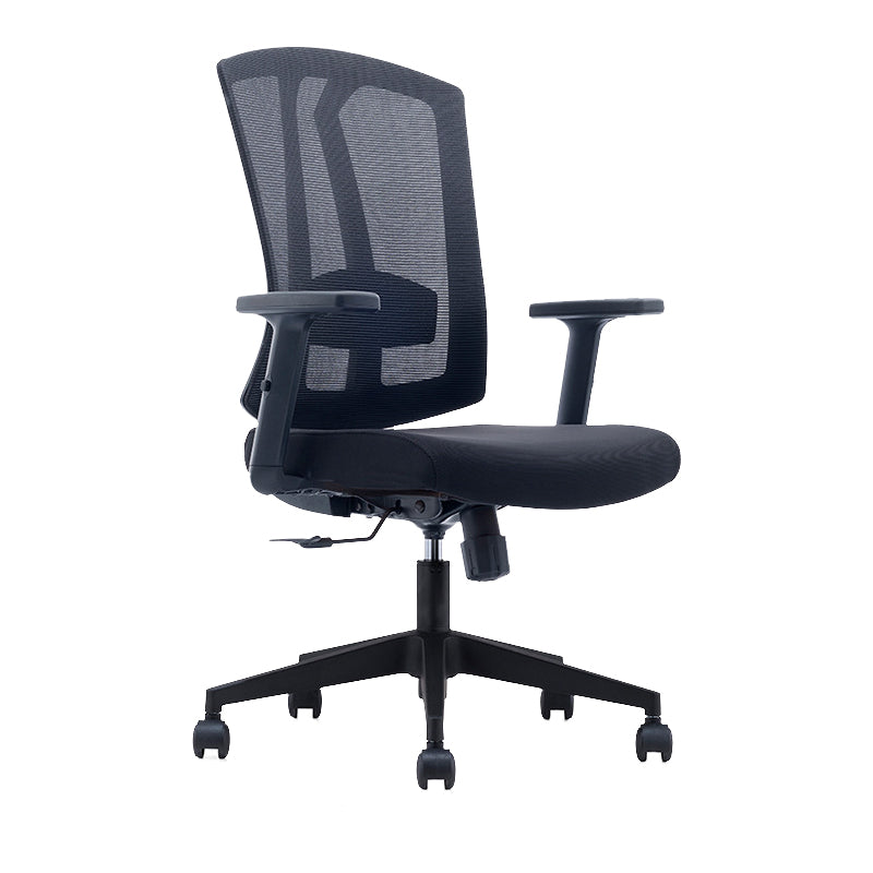 Modern Desk Chair Mesh Computer Chair in Black/Red/Orange High-Back Chair with Wheels Clearhalo 'furn' 'furn_office_chair' 'Furniture' 'Office Chairs' 'Office Furniture' 'office_chair' 6447588