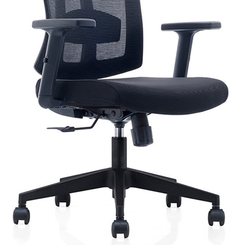 Modern Desk Chair Mesh Computer Chair in Black/Red/Orange High-Back Chair with Wheels Clearhalo 'furn' 'furn_office_chair' 'Furniture' 'Office Chairs' 'Office Furniture' 'office_chair' 6447590