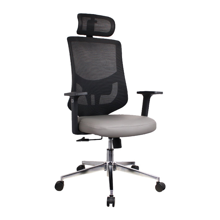 Modern Desk Chair Mesh Computer Chair for Office High-Back Chair with Wheels Gray 1 Piece Clearhalo 'furn' 'furn_office_chair' 'Furniture' 'Office Chairs' 'Office Furniture' 'office_chair' 6447640