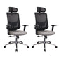 Modern Desk Chair Mesh Computer Chair for Office High-Back Chair with Wheels Gray 2 Piece Set Clearhalo 'furn' 'furn_office_chair' 'Furniture' 'Office Chairs' 'Office Furniture' 'office_chair' 6447643