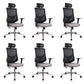 Modern Desk Chair Mesh Computer Chair for Office High-Back Chair with Wheels Gray 6 Piece Set Clearhalo 'furn' 'furn_office_chair' 'Furniture' 'Office Chairs' 'Office Furniture' 'office_chair' 6447645