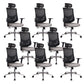 Modern Desk Chair Mesh Computer Chair for Office High-Back Chair with Wheels Gray 8 Piece Set Clearhalo 'furn' 'furn_office_chair' 'Furniture' 'Office Chairs' 'Office Furniture' 'office_chair' 6447646