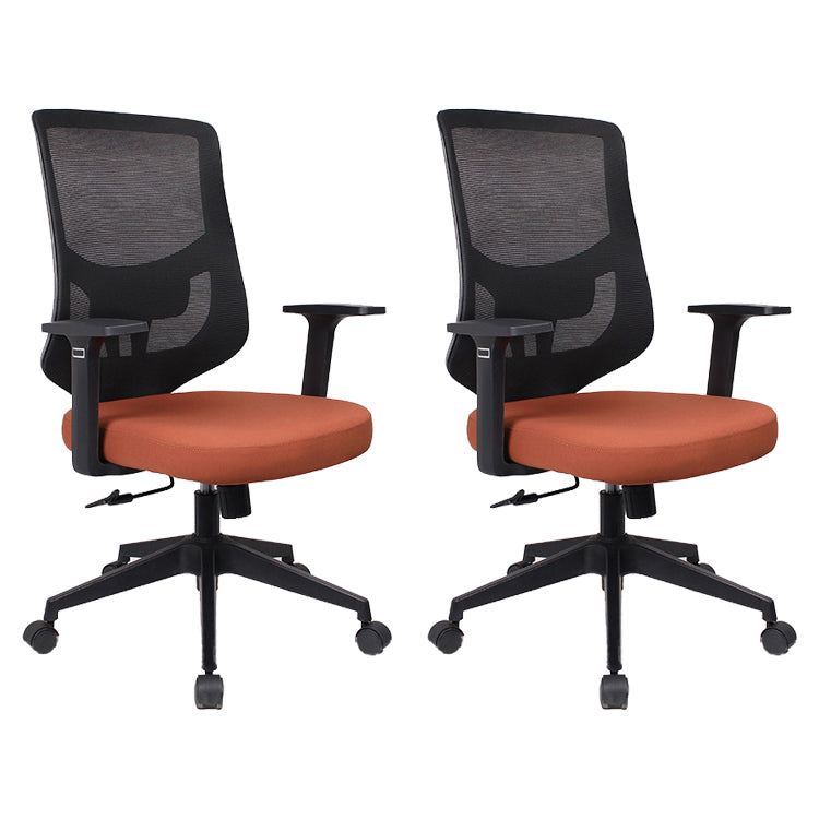 Modern Desk Chair Mesh Computer Chair for Office High-Back Chair with Wheels Red 2 Piece Set Clearhalo 'furn' 'furn_office_chair' 'Furniture' 'Office Chairs' 'Office Furniture' 'office_chair' 6447648