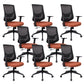 Modern Desk Chair Mesh Computer Chair for Office High-Back Chair with Wheels Red 8 Piece Set Clearhalo 'furn' 'furn_office_chair' 'Furniture' 'Office Chairs' 'Office Furniture' 'office_chair' 6447651