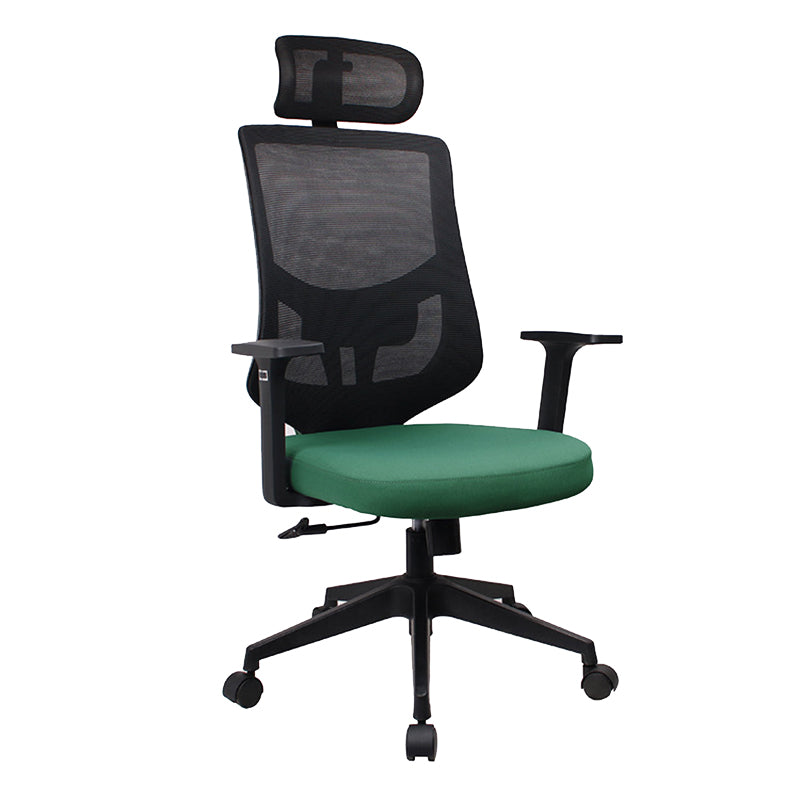 Modern Desk Chair Mesh Computer Chair for Office High-Back Chair with Wheels Green 1 Piece Clearhalo 'furn' 'furn_office_chair' 'Furniture' 'Office Chairs' 'Office Furniture' 'office_chair' 6447652