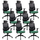 Modern Desk Chair Mesh Computer Chair for Office High-Back Chair with Wheels Green 8 Piece Set Clearhalo 'furn' 'furn_office_chair' 'Furniture' 'Office Chairs' 'Office Furniture' 'office_chair' 6447656