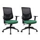 Modern Desk Chair Mesh Computer Chair for Office High-Back Chair with Wheels Light Green 2 Piece Set Clearhalo 'furn' 'furn_office_chair' 'Furniture' 'Office Chairs' 'Office Furniture' 'office_chair' 6447658