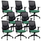 Modern Desk Chair Mesh Computer Chair for Office High-Back Chair with Wheels Light Green 8 Piece Set Clearhalo 'furn' 'furn_office_chair' 'Furniture' 'Office Chairs' 'Office Furniture' 'office_chair' 6447661