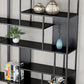 9.8" H Industrial Antique Finish Shelf Bookcase Etagere Metal Bookshelf
