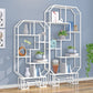 Industrial Open Back Bookshelf Etagere Metal Bookcase with Shelves