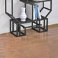 Industrial Open Back Bookshelf Etagere Metal Bookcase with Shelves