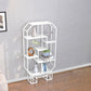 Industrial Open Back Bookshelf Etagere Metal Bookcase with Shelves