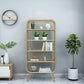 Glam Antique Finish Shelf Bookcase Standard Metal Bookshelf with Shelves Clearhalo 'Bookcases' 'furn' 'furn_bookcases' 'Furniture' 'Office Furniture' 6447762