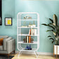 Glam Antique Finish Shelf Bookcase Standard Metal Bookshelf with Shelves Clearhalo 'Bookcases' 'furn' 'furn_bookcases' 'Furniture' 'Office Furniture' 6447764