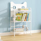 Scandinavian Standard Bookcase Metal Open Back Bookshelf with Shelves 23.6"L x 11"W x 43.3"H White Clearhalo 'Bookcases' 'furn' 'furn_bookcases' 'Furniture' 'Office Furniture' 6447805